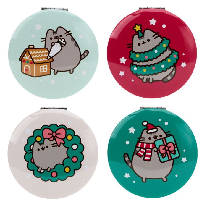 Christmas Pusheen the Cat Compact Mirror NATTYBOX.COM.CY